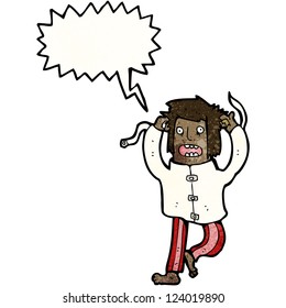 cartoon insane man