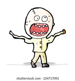 cartoon insane man