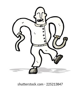 cartoon insane man