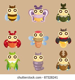 cartoon insect bug icon