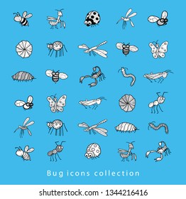cartoon insect bug icon, vector illustration.