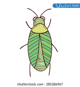 cartoon insect bug icon, vector illustration.