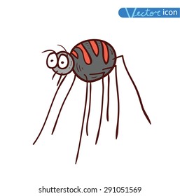  cartoon insect bug icon, vector illustration.