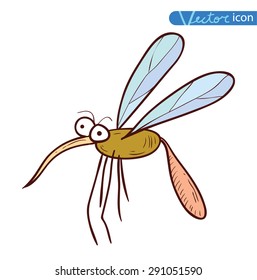  cartoon insect bug icon, vector illustration.