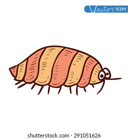  cartoon insect bug icon, vector illustration.