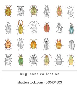 cartoon insect bug icon, vector illustration.