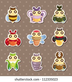 cartoon insect bug stickers