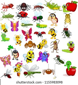 Cartoon insect collection set