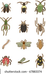 cartoon insects  icon