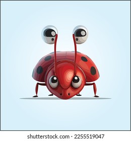 cartoon insects illustration pest with blue background