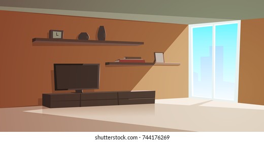 Cartoon Interior Modern Living Room