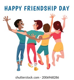 Cartoon International friendship day Vector