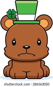 A cartoon Irish bear looking angry.