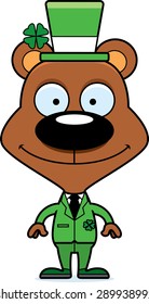 A cartoon Irish bear smiling.