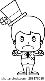 A cartoon Irish boy looking angry.