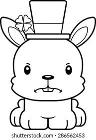 A cartoon Irish bunny looking angry.