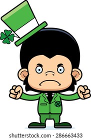 A cartoon Irish chimpanzee looking angry.