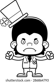 A cartoon Irish chimpanzee looking angry.