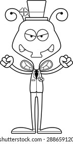 A cartoon Irish fly looking angry.