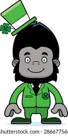 A cartoon Irish gorilla smiling.