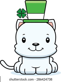A cartoon Irish kitten smiling.