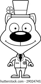 A cartoon Irish kitten smiling.