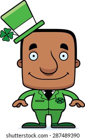 A cartoon Irish man smiling.