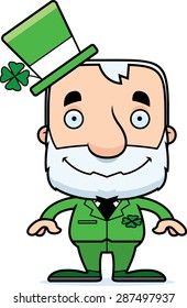 A cartoon Irish man smiling.