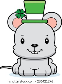 A cartoon Irish mouse smiling.