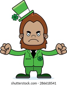 A cartoon Irish sasquatch looking angry.