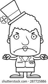 A cartoon Irish woman looking angry.