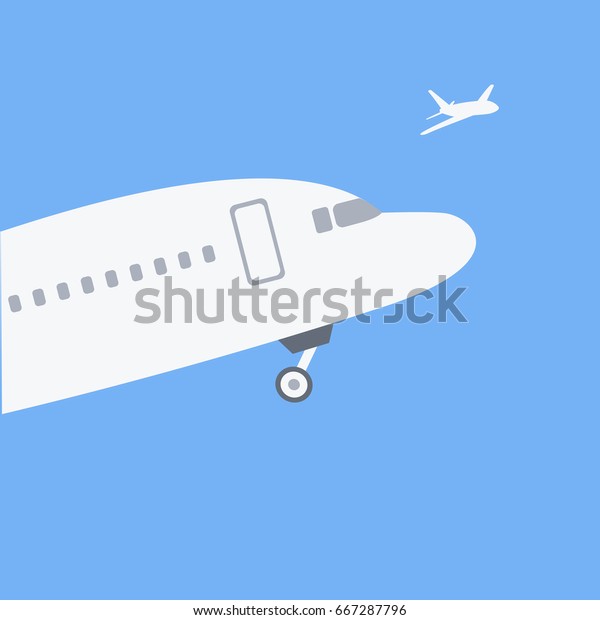 Cartoon Isolated Airplane Take Off Plane: vector de stock (libre de ...