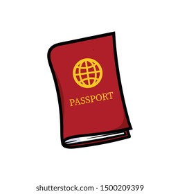 Cartoon Isolated Passport Vector Illustration Stock Vector (Royalty ...