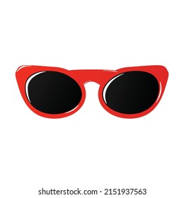 Cartoon Isolated Sunglasses Vector Illustration