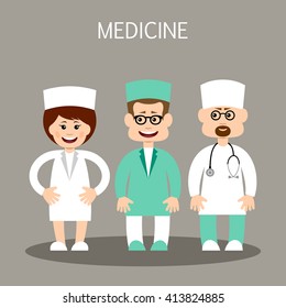 Cartoon isolated vector doctors