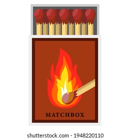 Cartoon Isolated Vector Object Matches And Fire