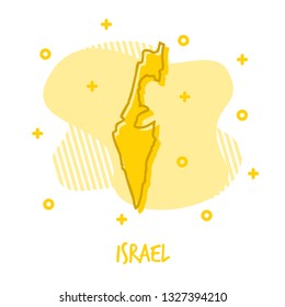 Cartoon Israel Map