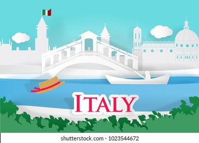 cartoon italy city for your travel concept