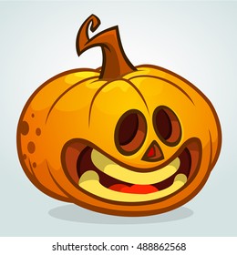 Cartoon  Jack o Lantern monster. Vector isolated