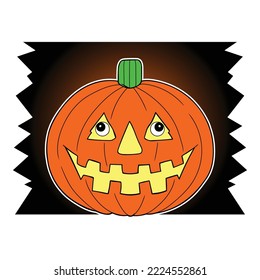 vector de dibujo de mano del dibujo de la mano de la lámpara jack o lantern