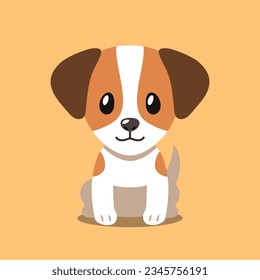 Cartoon a jack russell terrier dog for design.