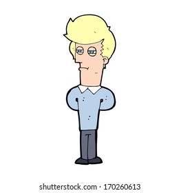 caricatura de un hombre harto