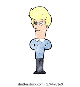 caricatura de un hombre harto