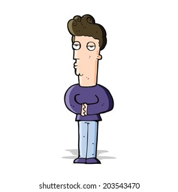 caricatura de un hombre harto