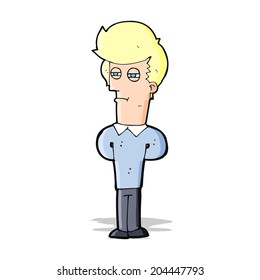 caricatura de un hombre harto