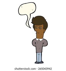 caricatura de un hombre con burbuja de habla