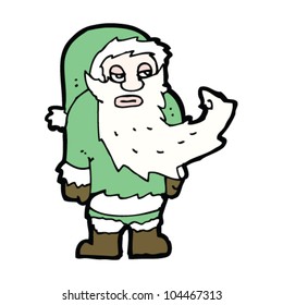 cartoon jaded santa claus