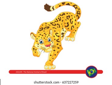 Cartoon Jaguar smiling from Brazil