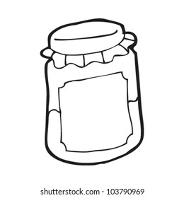 cartoon jam jar