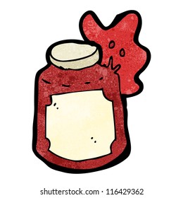 cartoon jam jar